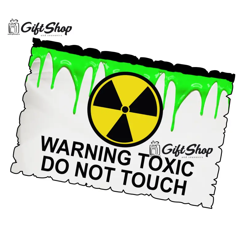 Warning toxic do not touch, magnet frigider mgs076v